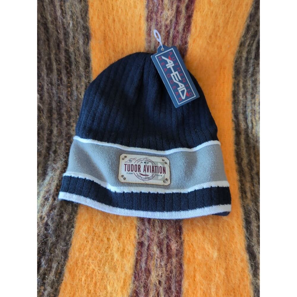Tudor Aviation AHEAD Mid-Fit Stocking Cap Private Jet Luxury
